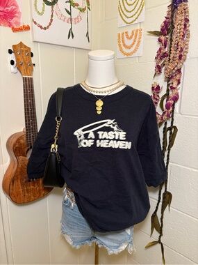 Black Graphic Tee "A Taste of Heaven"